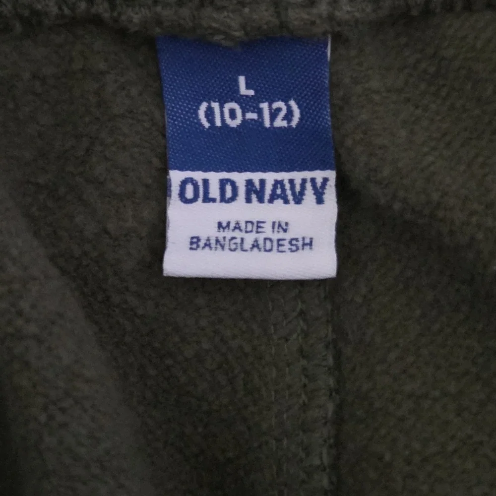 Old Navy Boys Size Large Pull-on Fleece Shorts Green Camouflage